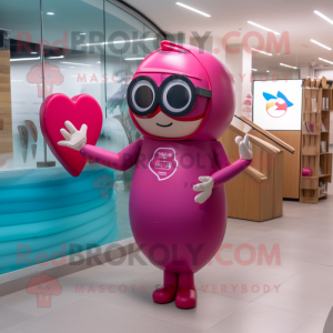 Magentafarbener Maskottchen...