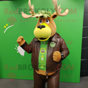 Lime Green Elk maskot...