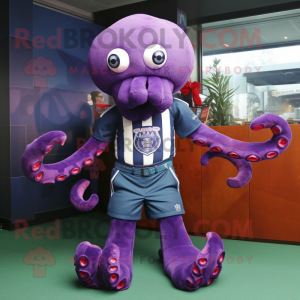 Lilla Octopus maskot drakt...