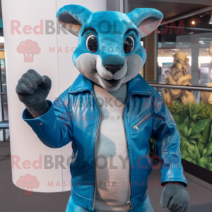 Cyan Kangaroo mascotte...