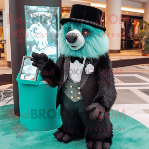 Teal Sloth Bear mascotte...