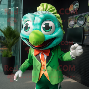 Green Clown Fish mascotte...