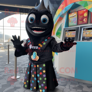 Svart Ceviche maskot drakt...