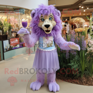 Lavendel Tamer Lion maskot...