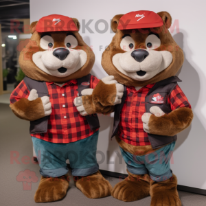 Red Beaver maskot drakt...