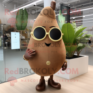 Brown Pear mascotte kostuum...