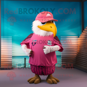 Magenta Bald Eagle mascotte...