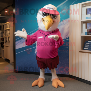 Magenta Bald Eagle mascotte...