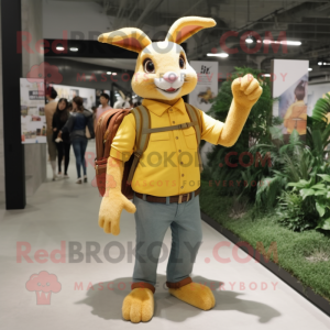 Yellow Wild Rabbit mascotte...