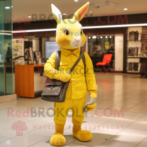 Yellow Wild Rabbit mascotte...