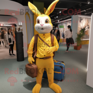 Yellow Wild Rabbit mascotte...