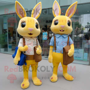 Yellow Wild Rabbit mascotte...