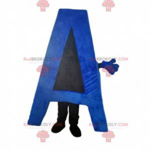 Mascotte de la lettre A bleu. Costume de la lettre A -