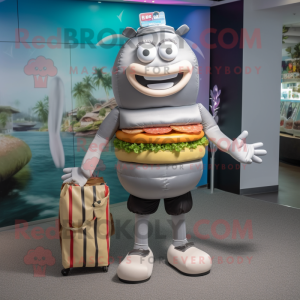 Silver Burgers maskot drakt...
