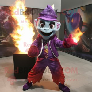 Postava maskota Purple Fire...