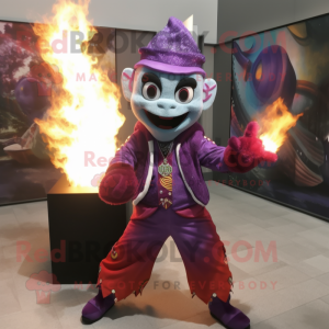 Purple Fire Eater maskot...