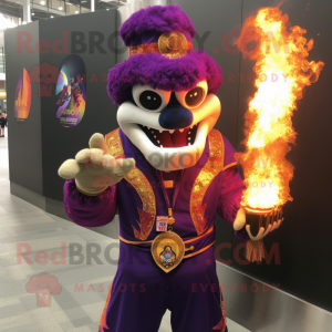Purple Fire Eater maskot...