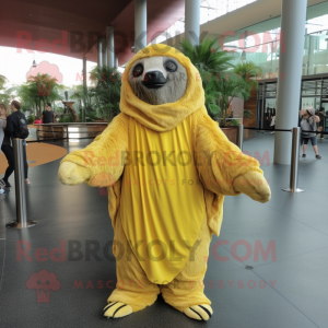 Geel Giant Sloth mascotte...