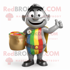 Postava maskota Grey Pot Of...