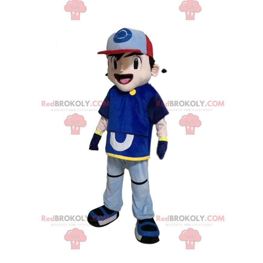 Pojkemaskot i sportkläder med en keps - Redbrokoly.com