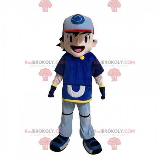 Mascota de niño en ropa deportiva con gorra - Redbrokoly.com
