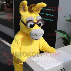 Lemon Yellow Donkey maskot...