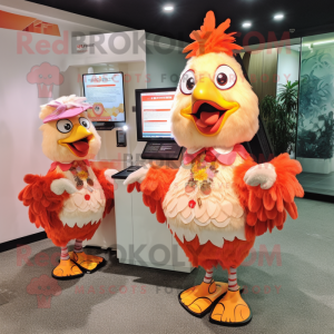 Peach Rooster mascotte...