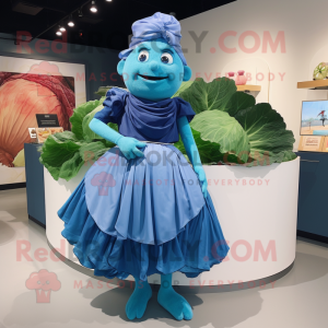 Blue Cabbage maskot kostume...