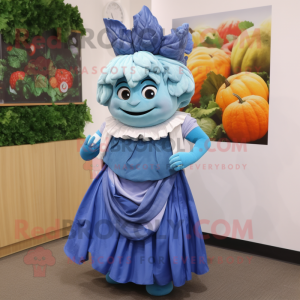 Blue Cabbage maskot kostume...