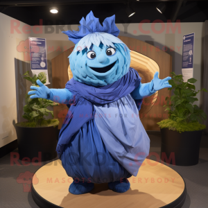 Blue Cabbage maskot kostume...