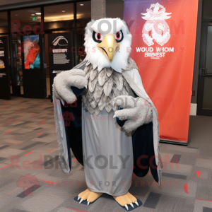 Silver Eagle maskot kostym...
