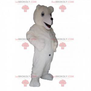 Eisbärenmaskottchen mit einem großen Lächeln - Redbrokoly.com