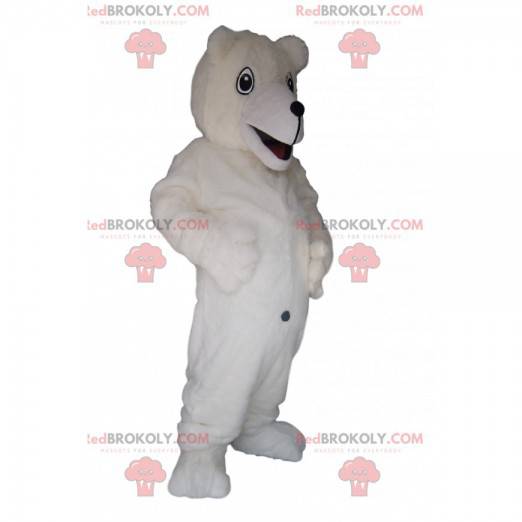 Mascote do urso polar com um grande sorriso - Redbrokoly.com