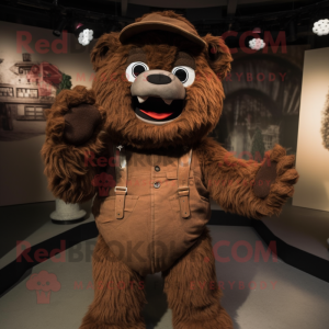 Brauner Maskottchen Kostüm...