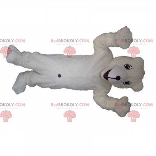 Mascotte dell'orso polare con un grande sorriso - Redbrokoly.com