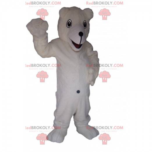 Mascotte dell'orso polare con un grande sorriso - Redbrokoly.com