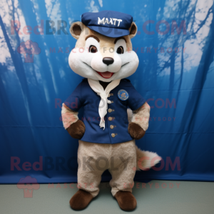 Navy Marten maskot kostume...