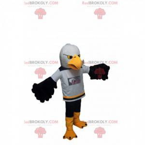 Mascotte d'aigle royal avec un maillot de supporter. -