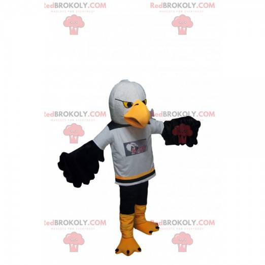 Golden eagle mascot with a supporter jersey. - Redbrokoly.com