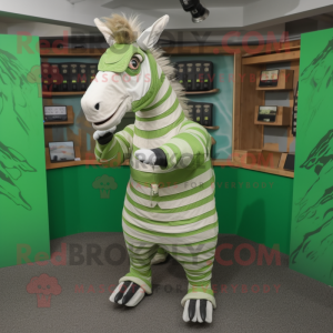 Groene Quagga mascotte...