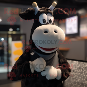 Black Jersey Cow mascotte...