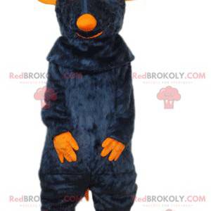 Mascotte grijze rat, met een oranje snuit - Redbrokoly.com