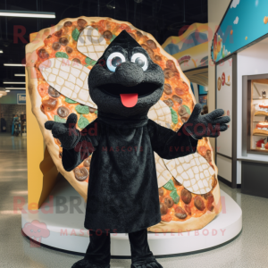 Black Pizza Slice mascotte...