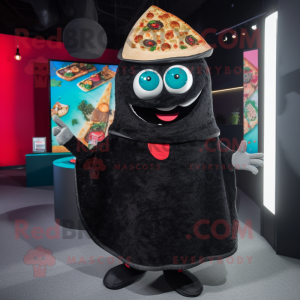 Black Pizza Slice mascotte...