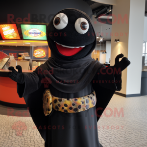 Black Pizza Slice mascotte...