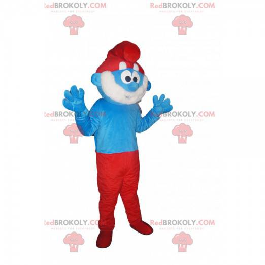 Mascote do Papa Smurf. Fantasia de papai smurf - Redbrokoly.com