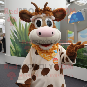  Jersey Cow maskot kostume...