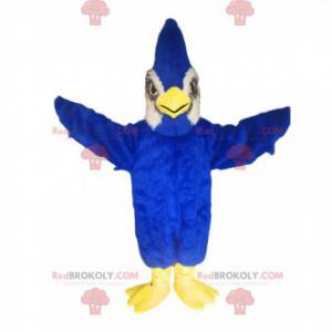 Mascota del pájaro azul majestuoso. Disfraz de pájaro azul -