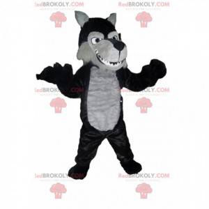 Lobo mascote preto e cinza. Fantasia de lobo - Redbrokoly.com