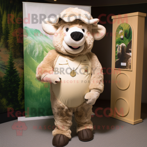 Beige Buffalo mascotte...